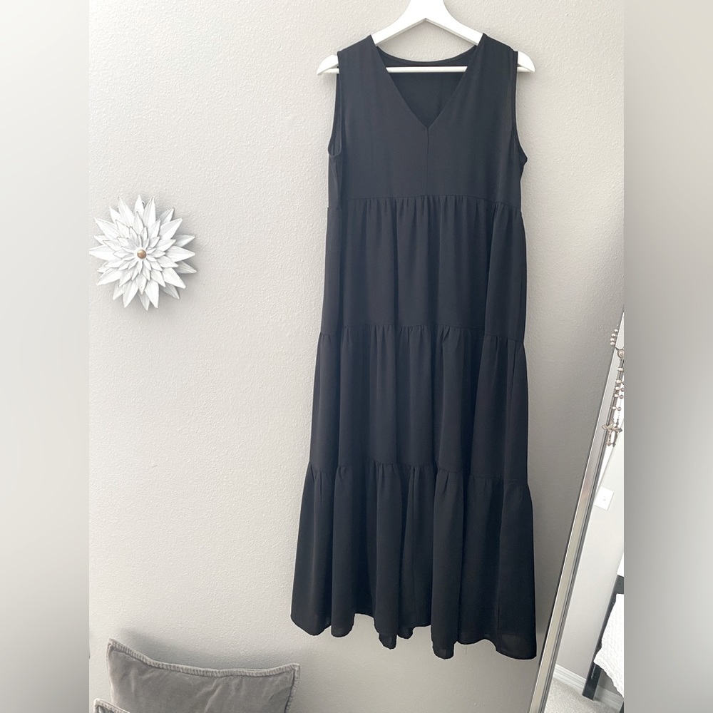 Black maxi dress